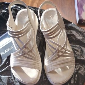 Women's Beige Strappy Sandals